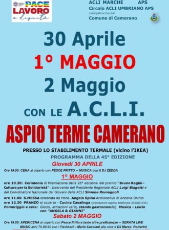 Locandina eventi 1° maggio Camerano